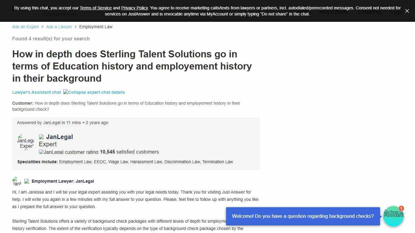 Sterling Talent Background Checks Education & Work History