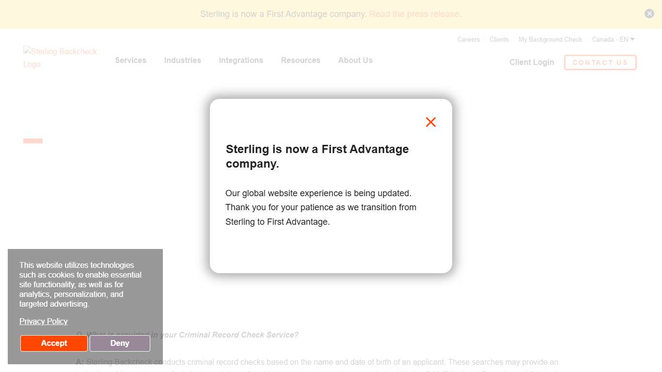 Frequently Asked Criminal Record Check Questions - Sterling, a First Advantage company