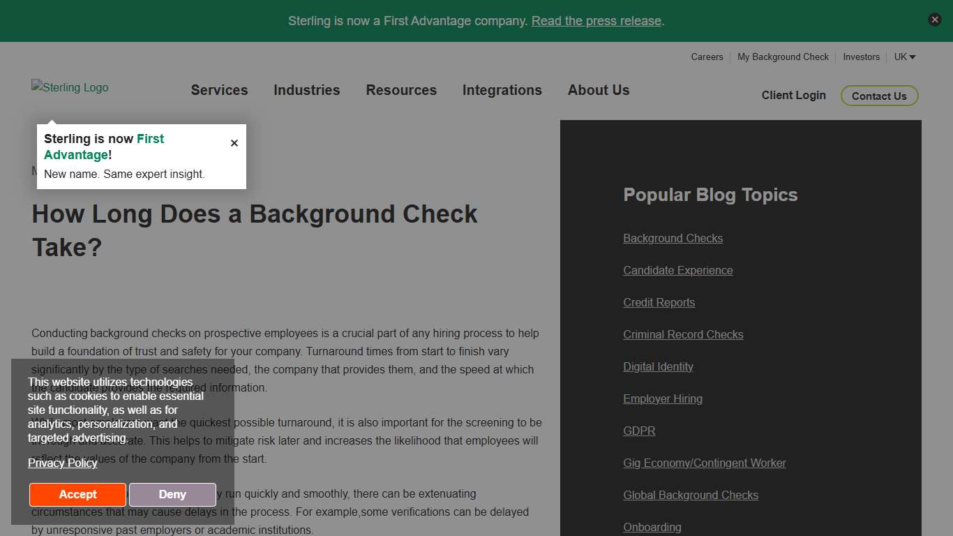 How Long Does a Background Check Take?  | Sterling, a First Advantage company